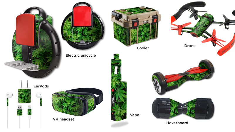 Illustration for article titled You Can Get a Weed Leaf Decal for Literally Any Gadget, So I Did